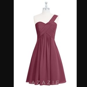 Azazie Sariah Mulberry bridesmaid dress, size 2
